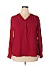 Nine West Red Long Sleeve Blouse Size XL - photo 1
