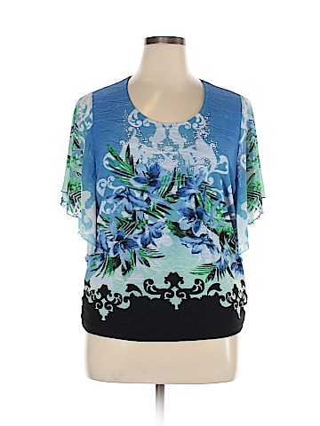 JM Collection Short Sleeve Top (view 1)