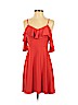 Express Orange Casual Dress Size S (petite) - photo 1