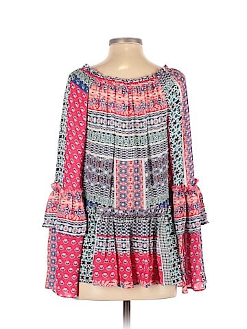 Parker Long Sleeve Silk Top (view 2)