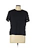 Adrianna Papell 100% Polyester Black Short Sleeve Top Size L (petite) - photo 1