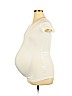 Madeleine Maternity White Short Sleeve T-Shirt Size L - photo 1