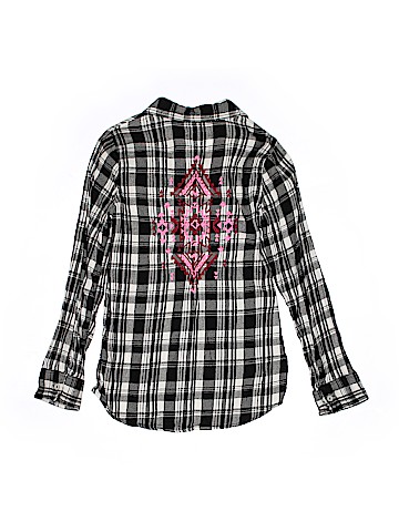 Justice Long Sleeve Button-Down Shirt (view 2)