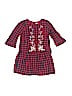 Baby Gap 100% Cotton Checkered-gingham Floral Red Dress Size 8 - photo 1