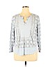 Lucky Brand Blue Long Sleeve Blouse Size 1X - photo 1