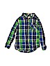 Ruff Hewn 100% Cotton Green Long Sleeve Button-Down Shirt Size 8 - photo 1