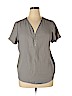Apt. 9 100% Polyester Gray Short Sleeve Blouse Size XL - photo 1