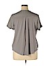 Apt. 9 100% Polyester Gray Short Sleeve Blouse Size XL - photo 2