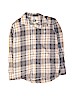 Old Navy 100% Cotton Plaid White Long Sleeve Button-Down Shirt Size 8 - photo 1