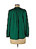 Ann Taylor LOFT 100% Polyester Green Long Sleeve Blouse Size M - photo 2