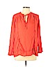Lucky Brand 100% Rayon Orange Long Sleeve Blouse Size L - photo 1