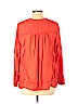 Lucky Brand 100% Rayon Orange Long Sleeve Blouse Size L - photo 2