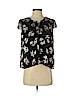 Rebecca Taylor Black Short Sleeve Blouse Size 2 - photo 1