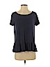 Ella Moss Blue Short Sleeve Top Size S - photo 1