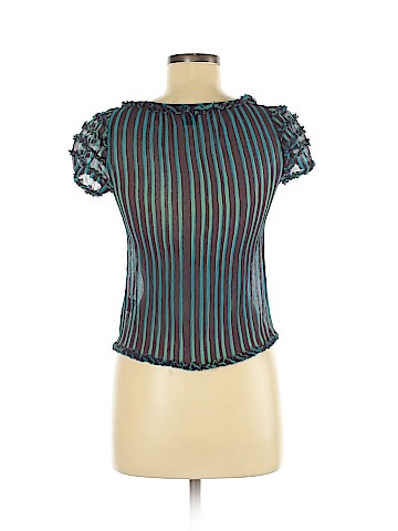 Marc by Marc Jacobs Short Sleeve Silk Top (view 2)