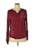 SONOMA life + style 100% Rayon Red Long Sleeve Top Size XL - photo 1