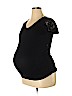 Ambiance Apparel Black Short Sleeve Top Size XL - photo 1