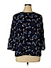 Primark 100% Polyester Blue Long Sleeve Blouse Size 16 - photo 1