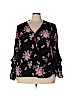 Oddi 100% Rayon Black Long Sleeve Blouse Size 3X - photo 1