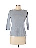 Talbots 100% Cotton Gray 3/4 Sleeve T-Shirt Size M (petite) - photo 1