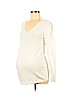 Duo Maternity Ivory Long Sleeve Top Size S - photo 1