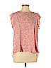 Ann Taylor LOFT Outlet 100% Polyester Pink Short Sleeve Blouse Size L - photo 1