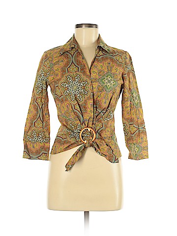 Lafayette 148 New York 3/4 Sleeve Button-Down Shirt (view 1)