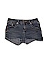 Justice 100% Cotton Blue Denim Shorts Size 16 - photo 1