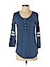 Victoria's Secret Pink Blue 3/4 Sleeve Henley Size S - photo 1