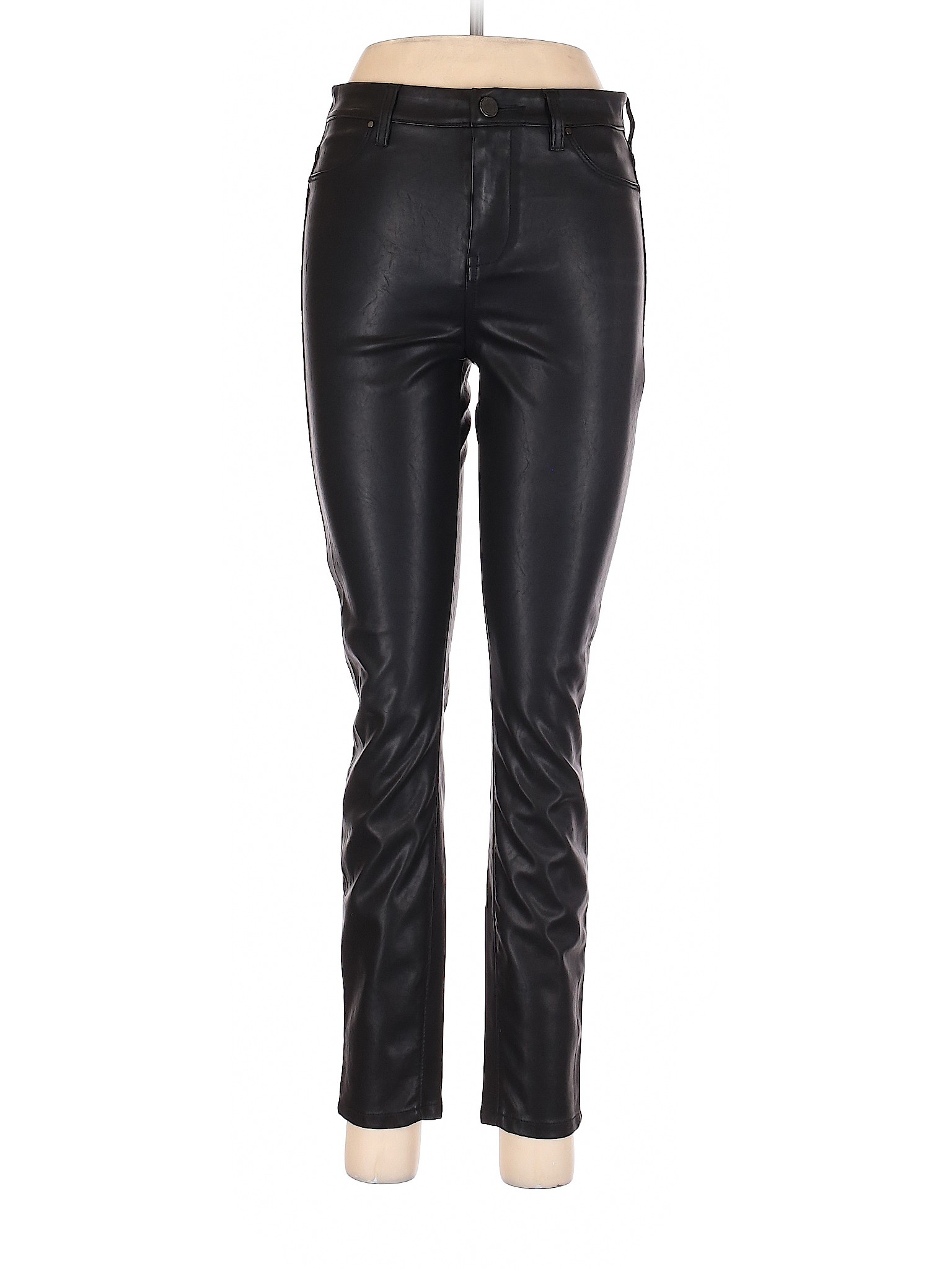 Blank NYC Women Black Faux Leather Pants 28W | eBay