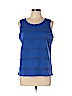 Talbots 100% Cotton Blue Sleeveless Top Size L (petite) - photo 1