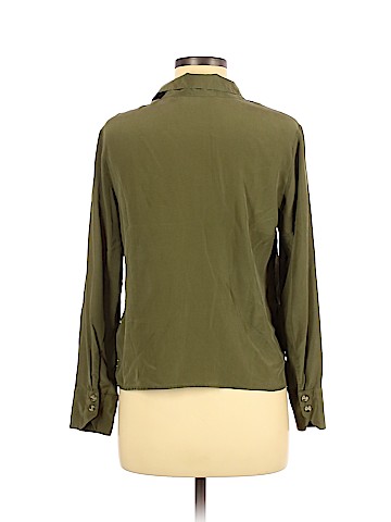 & Other Stories Long Sleeve Silk Top (view 2)