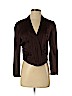Halston Heritage Brown Long Sleeve Blouse Size 4 - photo 1
