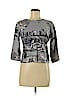 Jane Ashley 100% Cotton Gray 3/4 Sleeve Top Size M (petite) - photo 1