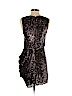Alice + Olivia 100% Silk Brown Cocktail Dress Size 2 - photo 2
