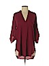 Lush 100% Polyester Burgundy 3/4 Sleeve Blouse Size S - photo 1