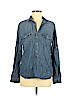 Bella Dahl 100% Tencel Blue Long Sleeve Button-Down Shirt Size M - photo 1