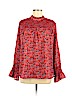 Ann Taylor Red Long Sleeve Blouse Size L (petite) - photo 1