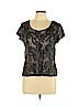 Etcetera 100% Polyester Black Short Sleeve Blouse Size 10 - photo 1