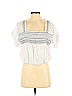 Free People White Short Sleeve Blouse Size XS - photo 1