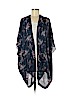 Ann Taylor LOFT 100% Polyester Blue Kimono One size - photo 1