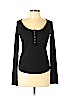 Free People Black Long Sleeve Henley Size L - photo 1