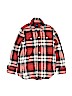Gap Kids 100% Cotton Checkered-gingham Orange Long Sleeve Button-Down Shirt Size 6 - 7 - photo 1