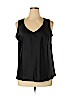 Halogen 100% Polyester Black Sleeveless Blouse Size 1X - photo 1