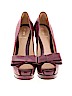Fendi 100% Snakeskin Burgundy Heels Size EU 38 1/2 - photo 2