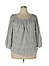 Gap Gray 3/4 Sleeve Blouse Size XXL - photo 1