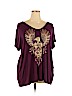 Assorted Brands Purple Short Sleeve Top Size 2X - photo 1