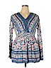 Suzanne Betro 100% Rayon Blue Long Sleeve Top Size XL - photo 1