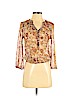 Fire Los Angeles 100% Polyester Tan Long Sleeve Blouse Size XS - photo 1