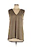 Lucky Brand 100% Viscose Brown Sleeveless Top Size M - photo 1